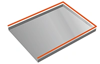 Противень с тремя бортами