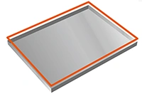 Противень с четырьмя бортами